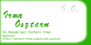 irma osztern business card